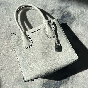 Small White Mercer Satchel Bag